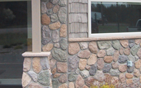Hillside Split Rock  Stone Veneer Exterior Wall Pillar