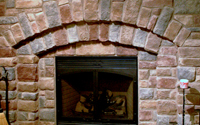Rockfield Limestone Veneer Fireplace